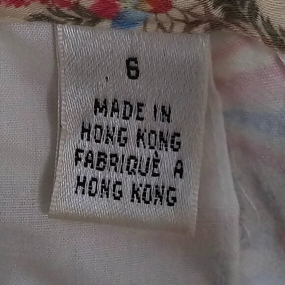 Vintage Talbots Pink Cream Paisley Boho Cropped Straight Leg Chino Pants Size - Picture 14 of 16